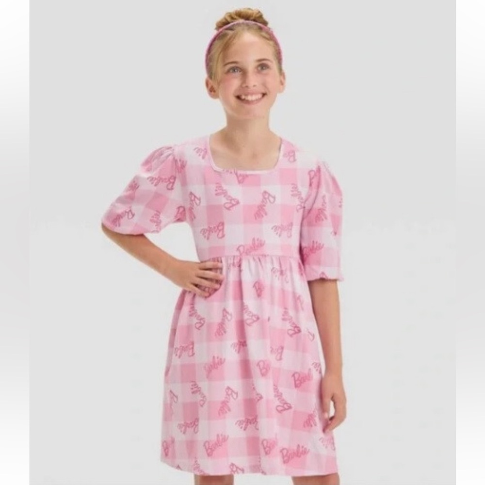 Barbie Pink Plaid Gown Kids